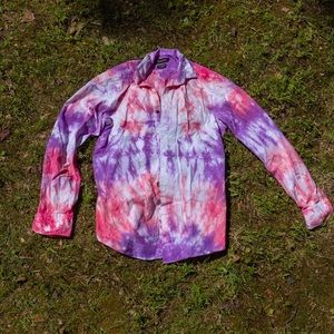 Handmade TIE DYE Long-Sleeve Dress Shirt